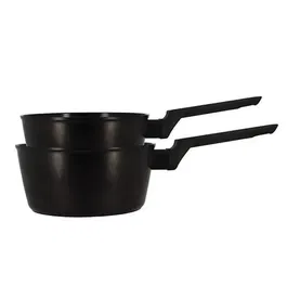 Menastyl Casserole Aluminium 18 et 20 cm, Set de 2, Revêtement Anti-Adhésif pour Tous Feux dont Induction, Réf. 6020298