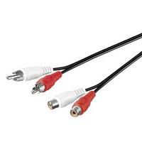 MicroConnect Câble d'extension stéréo RCA 2 x RCA mâle vers 2 x RCA femelle, 5 m