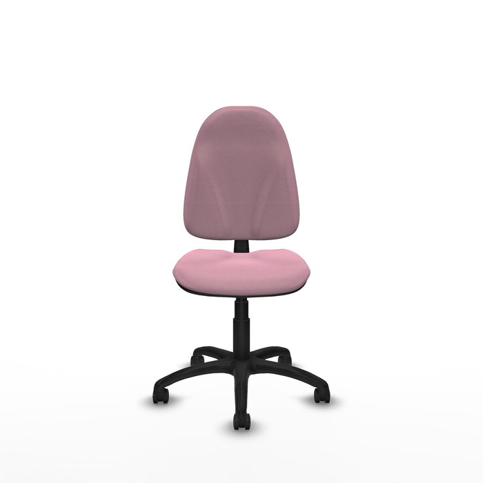 Chaise Algarra Contact permament de base Tissu Rose Structure polyamide noire Sans accoudoirs Sans appui-tête Roulettes pour moquette