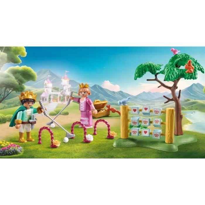 PLAYMOBIL 71849 - Jeu de jardin royal avec enfants, croquet et jeu morpion, ensemble de figurines et accessoires pour jeu créatif PLAYMOBIL 71849 - Jeu de jardin royal avec enfants, croquet et jeu morpion, ensemble de figurines et accessoires pour jeu créatif