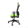 Piqueras y Crespo Chaise de Bureau Horna Pistache et Gris avec Appui-tête 2D