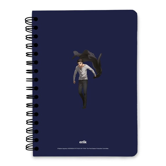 ERIK Carnet A5 Attack on Titan, 120 pages lignées, 15 x 21.7 cm, couverture rigide