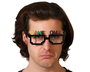 Game Over Lunettes de déguisement à motif rétro pixelisé pour adulte, accessoire carnaval ou cosplay