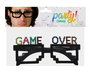 Game Over Lunettes de déguisement à motif rétro pixelisé pour adulte, accessoire carnaval ou cosplay