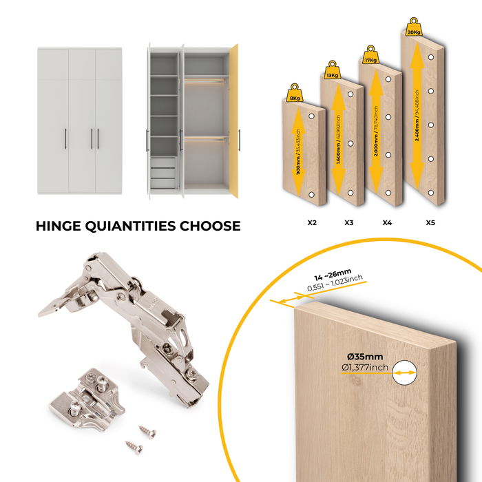 Emuca Lot de 10 charnières Super coudées X91 ouverture à 165 degrés avec fermeture amortie et embases Euro, hauteur 0, acier, nickelé Emuca Lot de 10 charnières Super coudées X91 ouverture à 165 degrés avec fermeture amortie et embases Euro, hauteur 0, acier, nickelé