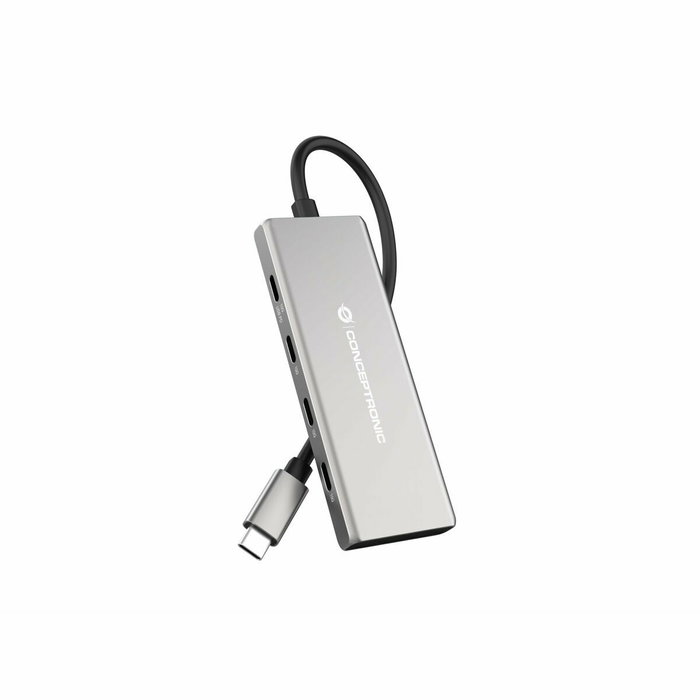 Hub USB Conceptronic 110519707101 Argenté Hub USB Conceptronic 110519707101 Argenté