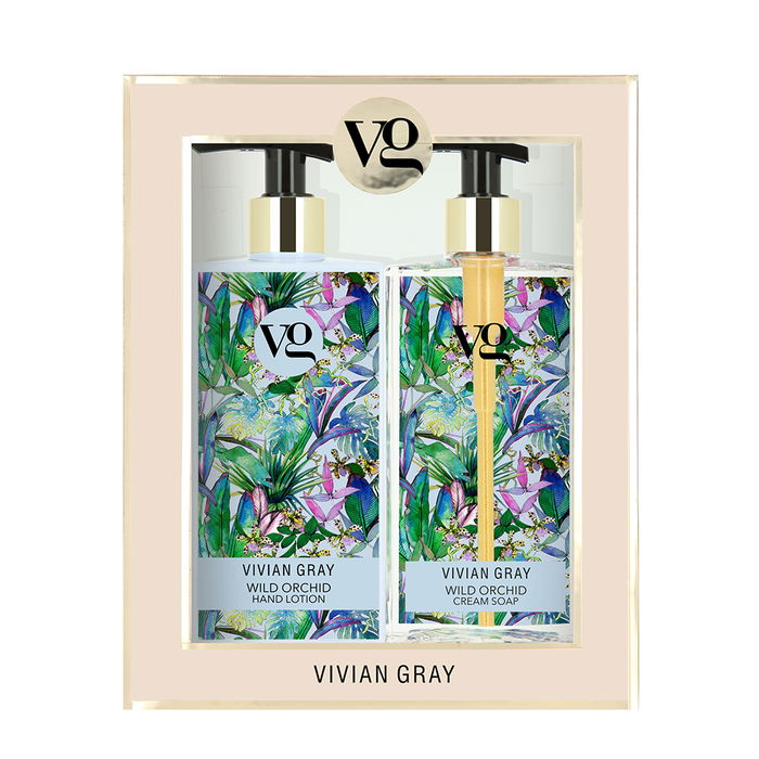 Vivian Gray Set Corps Wild Orchid Lait Hydratant pour les Mains 350 ml + Savon Liquide Nettoyant 350 ml Vivian Gray Set Corps Wild Orchid Lait Hydratant pour les Mains 350 ml + Savon Liquide Nettoyant 350 ml
