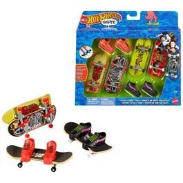 Hot Wheels HGT84 Coffret Fingerskate Tony Hawk avec Fingerboards et Chaussures pour Doigts - Skate