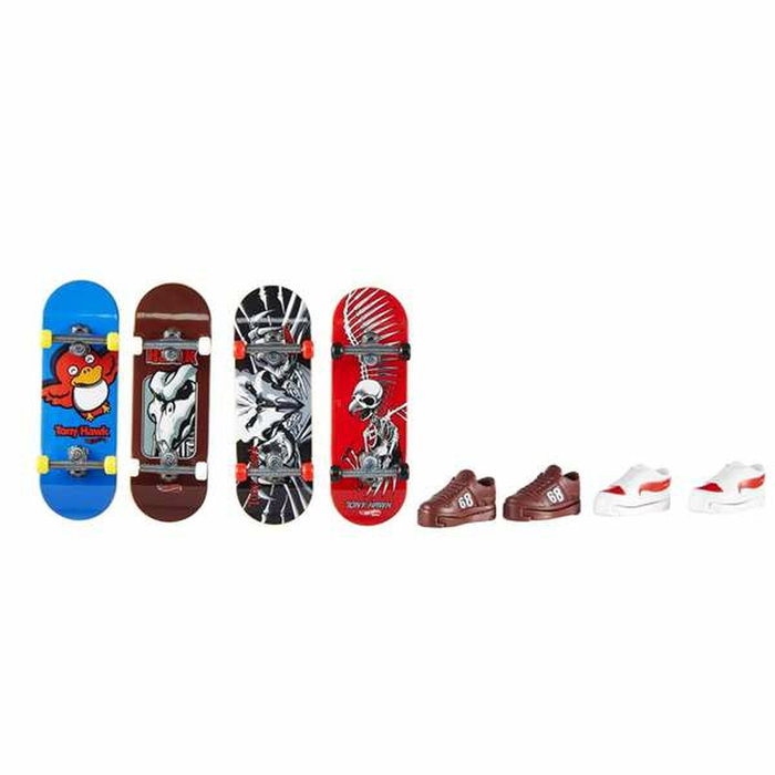 Hot Wheels Coffret Fingerskate Tony Hawk - 4 Fingerboards et 2 Paires de Chaussures Hot Wheels Coffret Fingerskate Tony Hawk - 4 Fingerboards et 2 Paires de Chaussures