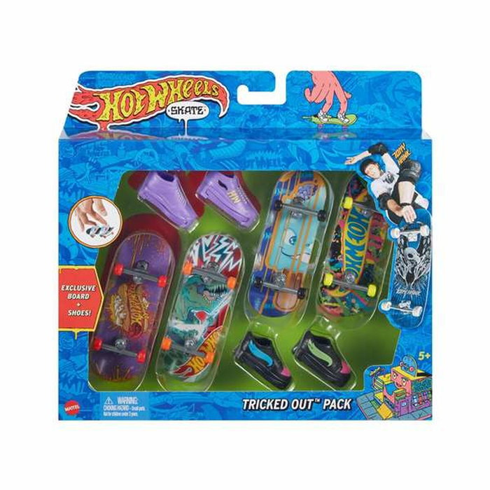 Hot Wheels Coffret Fingerskate Tony Hawk - 4 Fingerboards et 2 Paires de Chaussures Hot Wheels Coffret Fingerskate Tony Hawk - 4 Fingerboards et 2 Paires de Chaussures