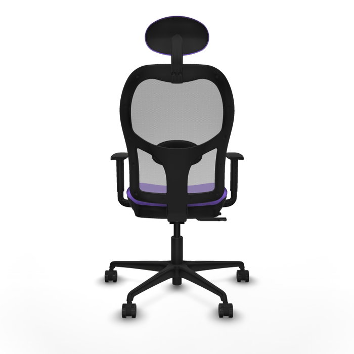 Piqueras y Crespo Chaise de Bureau Jorquera avec Appui-tête, Lila et Gris Piqueras y Crespo Chaise de Bureau Jorquera avec Appui-tête, Lila et Gris
