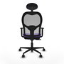 Piqueras y Crespo Chaise de Bureau Jorquera avec Appui-tête, Lila et Gris