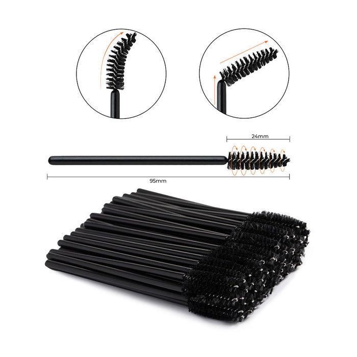 Nanolash Baguettes pour Mascara Jetables 50 unités Applicateurs Cils Sourcils