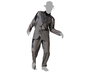 Déguisement Homme Novio Zombi Gris à Rayures avec Veste et Pantalon - Taille XXL pour Halloween, Adultes, Composition Polyester