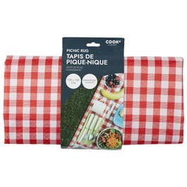 Cook Concept Nappe de pique-nique Vichy rouge et blanc 150x130 cm