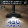 Hoover HF1P10H - Aspirateur balai sans fil 40 AW avec écran LED et batterie amovible - Moteur brushless - Autonomie 45 min - Noir / Pastel violet