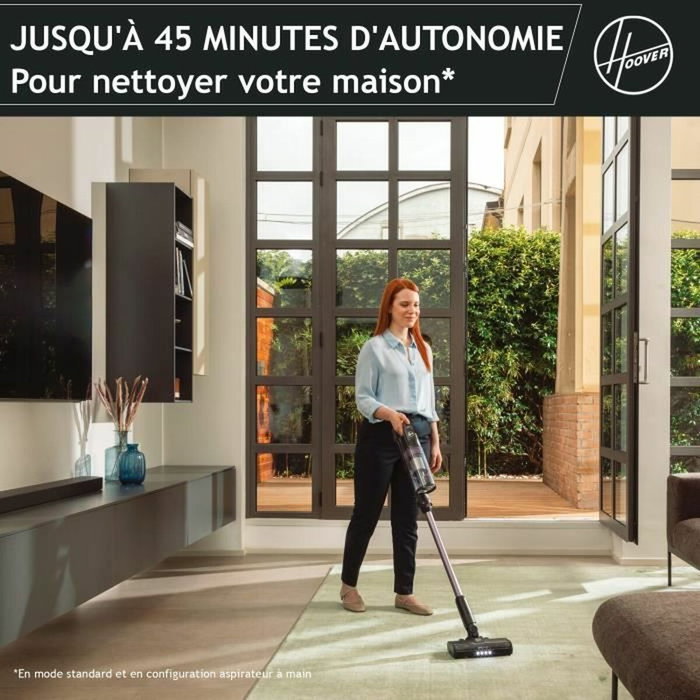Hoover HF1P10H Aspirateur Balai sans fil, Noir / Pastel violet Hoover HF1P10H Aspirateur Balai sans fil, Noir / Pastel violet