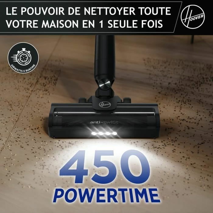 Hoover HF1P10H Aspirateur Balai sans fil, Noir / Pastel violet Hoover HF1P10H Aspirateur Balai sans fil, Noir / Pastel violet