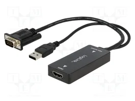 LOGILINK Convertisseur D-Sub 15pin HD, HDMI et USB A