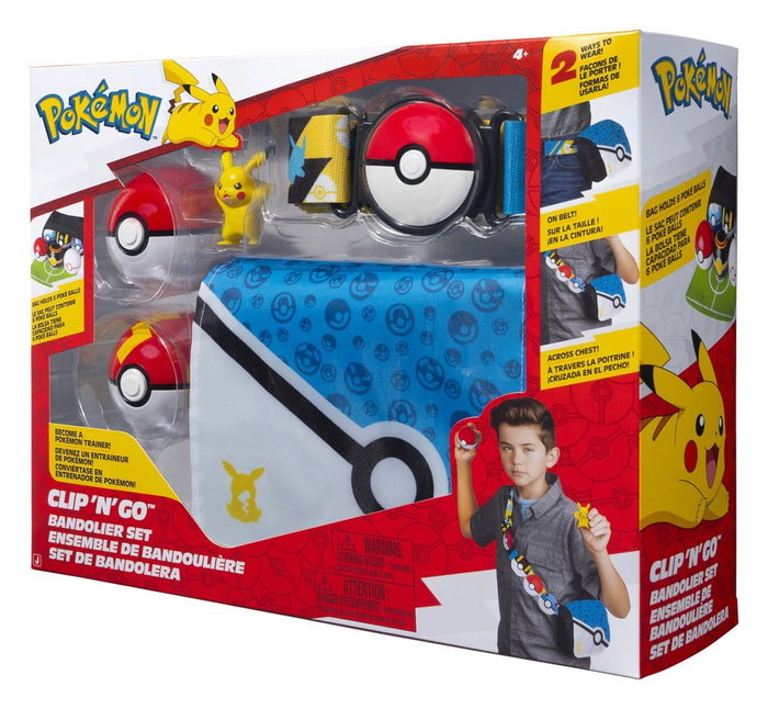 Jazwares Pokémon Clip 'n' Go set Bandoulière figurine d'action Pikachu Jazwares Pokémon Clip 'n' Go set Bandoulière figurine d'action Pikachu