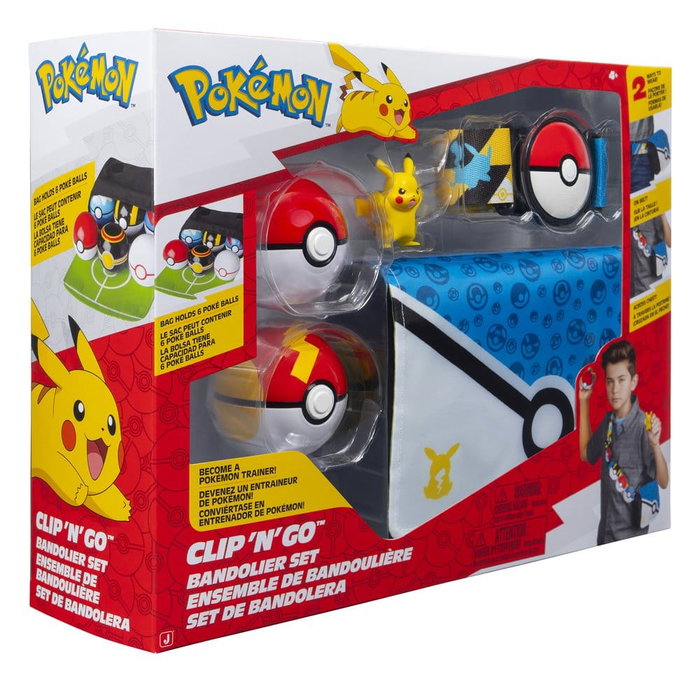 Jazwares Pokémon Clip 'n' Go set Bandoulière figurine d'action Pikachu Jazwares Pokémon Clip 'n' Go set Bandoulière figurine d'action Pikachu