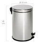 MAURER Poubelle inoxydable 12 litres argentée