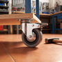 Q&Q Rueda Giratoria JADE PLUS avec frein et gomme grise 80 mm