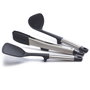 Joseph Joseph Elevate Fusion Set d'ustensiles 3 pièces avec support compact Argent / Noir
