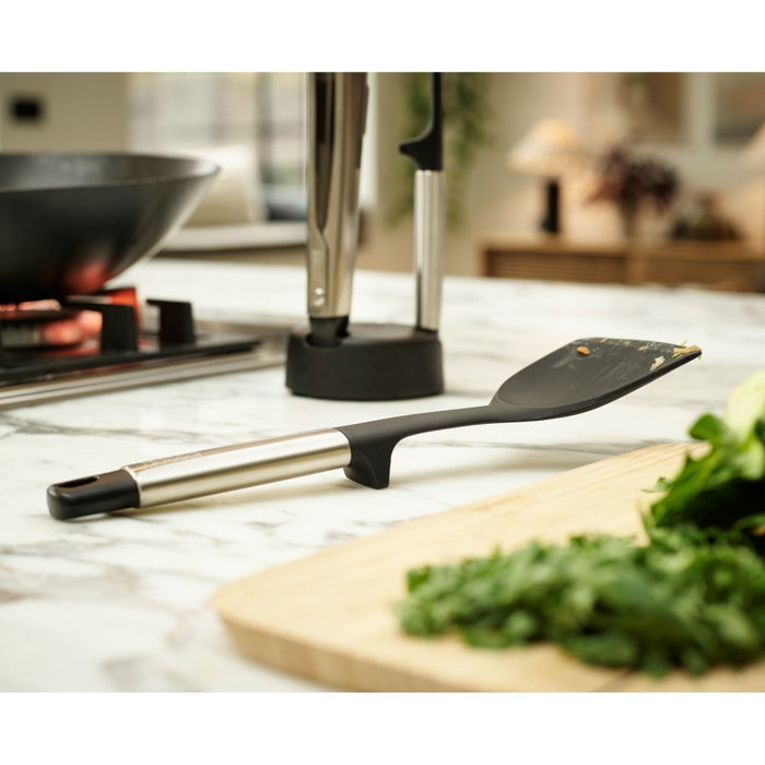Joseph Joseph Elevate Fusion Set d'ustensiles 3 pièces avec support compact Argent / Noir Joseph Joseph Elevate Fusion Set d'ustensiles 3 pièces avec support compact Argent / Noir