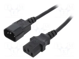 GEMBIRD Câble d'alimentation H05VV-F IEC C13 femelle vers IEC C14 mâle 1,8m