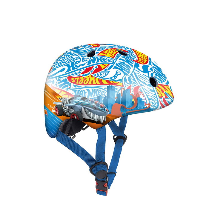 Casque pour enfant Hot Wheels - Ajustable 50-54 cm - Licencié - Pour âges 3 à 8 ans - DEQUBE
