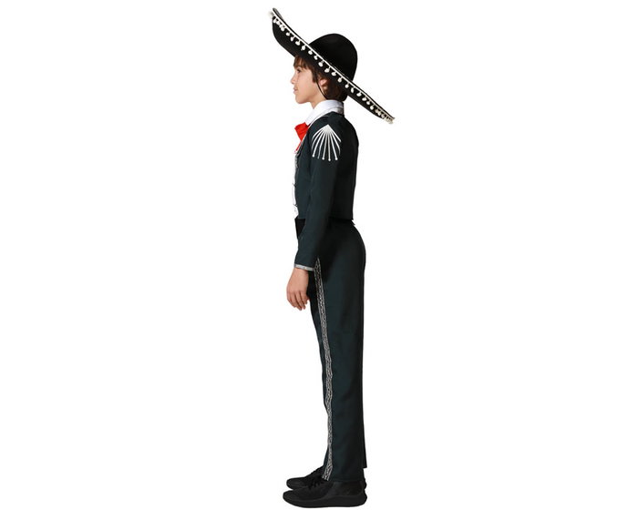 Atosa Déguisement Mariachi Traje Negro pour Enfant de 7 à 9 ans Atosa Déguisement Mariachi Traje Negro pour Enfant de 7 à 9 ans