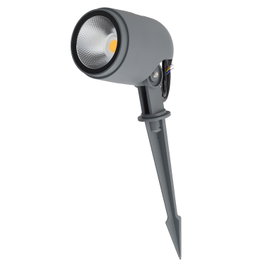 Projecteur LED extérieur à piquet 12 W 2700 K gris