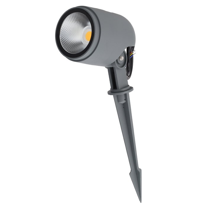 Projecteur LED extérieur à piquet 12 W 2700 K gris Projecteur LED extérieur à piquet 12 W 2700 K gris