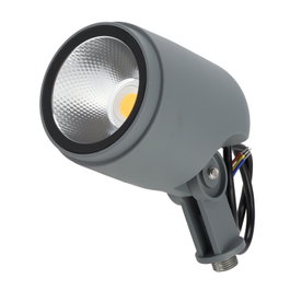 Projecteur LED extérieur à piquet 12 W 2700 K gris
