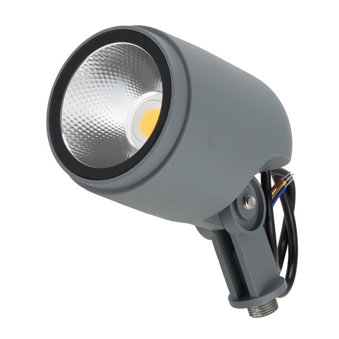 Projecteur LED extérieur à piquet 12 W 2700 K gris Projecteur LED extérieur à piquet 12 W 2700 K gris