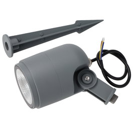 Projecteur LED extérieur à piquet 12 W 2700 K gris