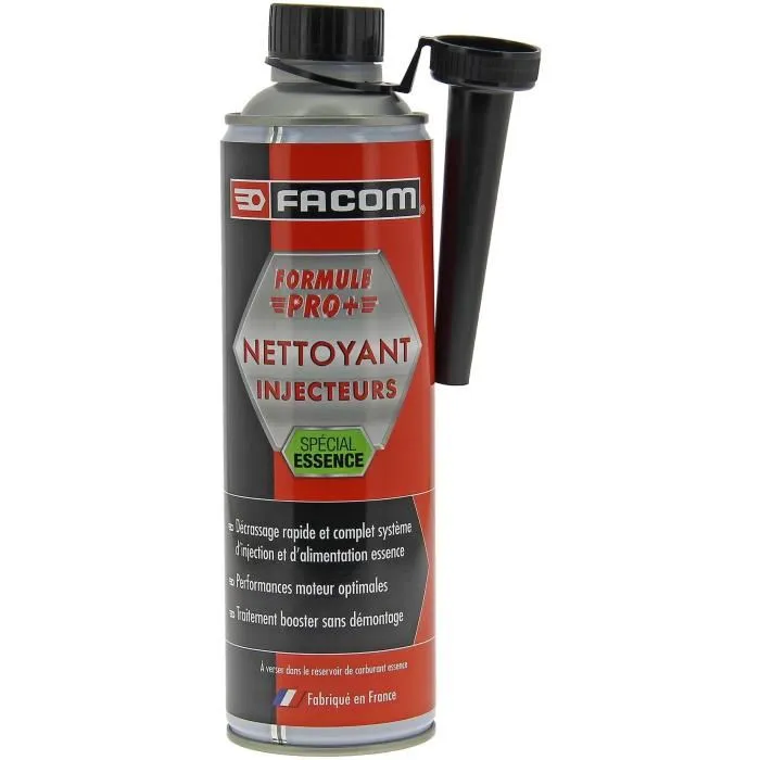 Facom Pro+ Nettoyant Injecteurs Essence Haute Performance, 600 mL, Formule Concentrée à Très Haut Pouvoir Nettoyant, Protège le Système d'Injection