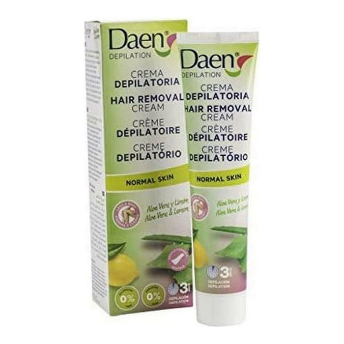Daen Crème Dépilatoire Aloe Vera & Citron 125 ml - Peau Normale - Pour Jambes, Bras et Aisselles Daen Crème Dépilatoire Aloe Vera & Citron 125 ml - Peau Normale - Pour Jambes, Bras et Aisselles