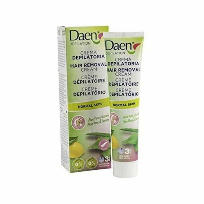 Daen Crème Dépilatoire Aloe Vera & Citron 125 ml - Peau Normale - Pour Jambes, Bras et Aisselles Daen Crème Dépilatoire Aloe Vera & Citron 125 ml - Peau Normale - Pour Jambes, Bras et Aisselles