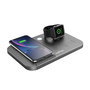 Veho DS-7 Station de Charge Sans Fil Qi Universelle Compacte et Pliable - Charge 3 Appareils Simultaneously (Apple Watch, AirPods, iPhone, Samsung) avec Ports USB-A et USB-C