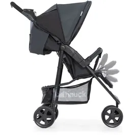Hauck Citi Neo II - Poussette compacte 3 roues pour naissance à 22 kg, pliage une main, dossier inclinable, coloris Caviar/Stone