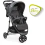 Hauck Citi Neo II - Poussette compacte 3 roues pour naissance à 22 kg, pliage une main, dossier inclinable, coloris Caviar/Stone