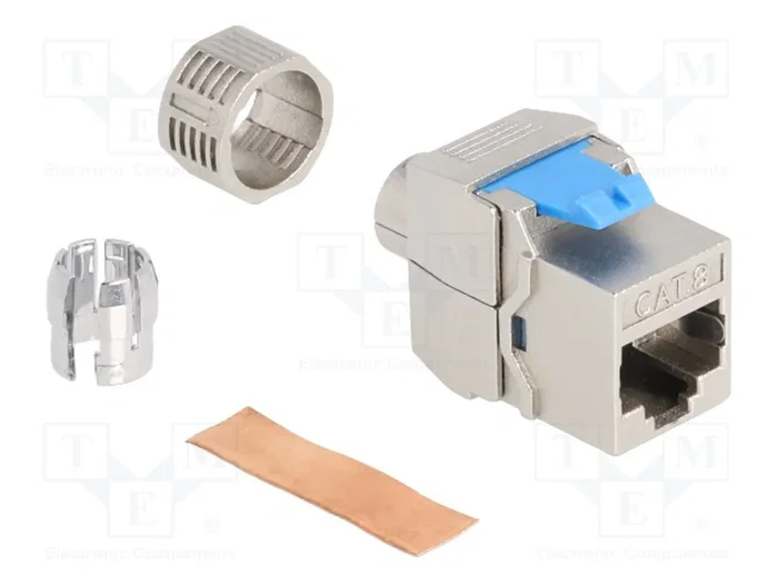 DELOCK Module RJ45 Keystone Cat 8.1 Argent DELOCK Module RJ45 Keystone Cat 8.1 Argent