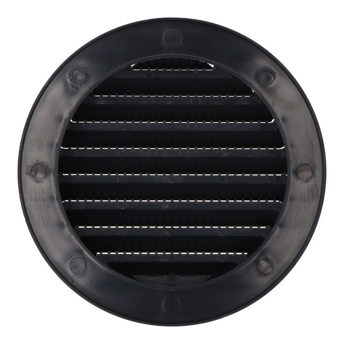 Edm Rejilla ventilación redonda empotrable con mosquitera ø90mm abs gris antracita