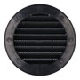 Edm Rejilla ventilación redonda empotrable con mosquitera ø90mm abs gris antracita