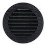 Edm Rejilla ventilación redonda empotrable con mosquitera ø90mm abs gris antracita