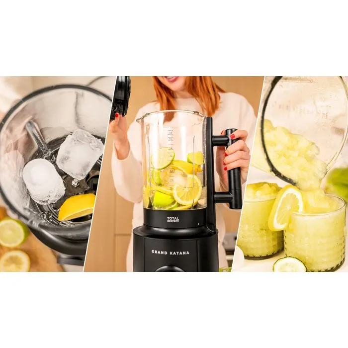 Cecotec Grand Katana Total Destroy Screen B Mixeur 2700W 1,8L Bol Verre Noir