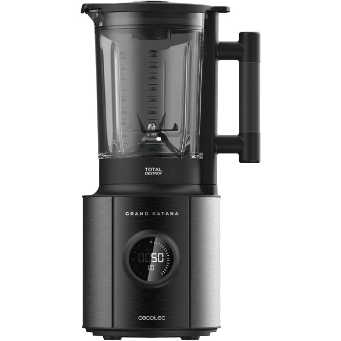 Cecotec Grand Katana Total Destroy Screen B Mixeur 2700W 1,8L Bol Verre Noir