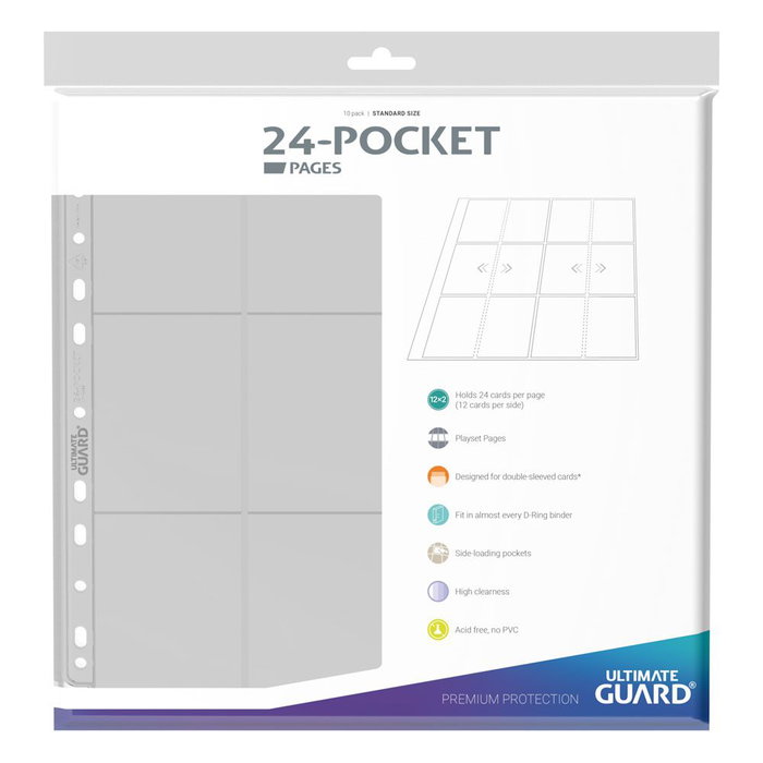 Ultimate Guard Pages 24 Poches QuadRow Transparentes avec Insertion Latérale (10 unités)</html>